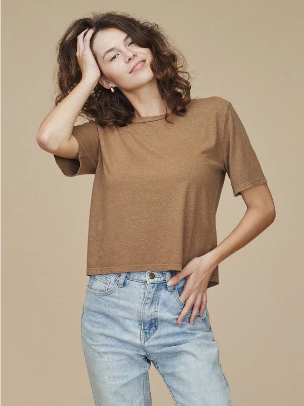 Silver Lake Cropped Tshirt Medium Coyote